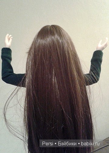 "Проба пера". Первый макияж и первый парик для куклы (фото 6)