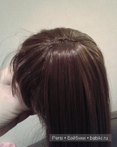 "Проба пера". Первый макияж и первый парик для куклы (фото 3)