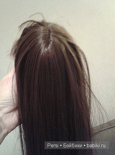 "Проба пера". Первый макияж и первый парик для куклы (фото 4)