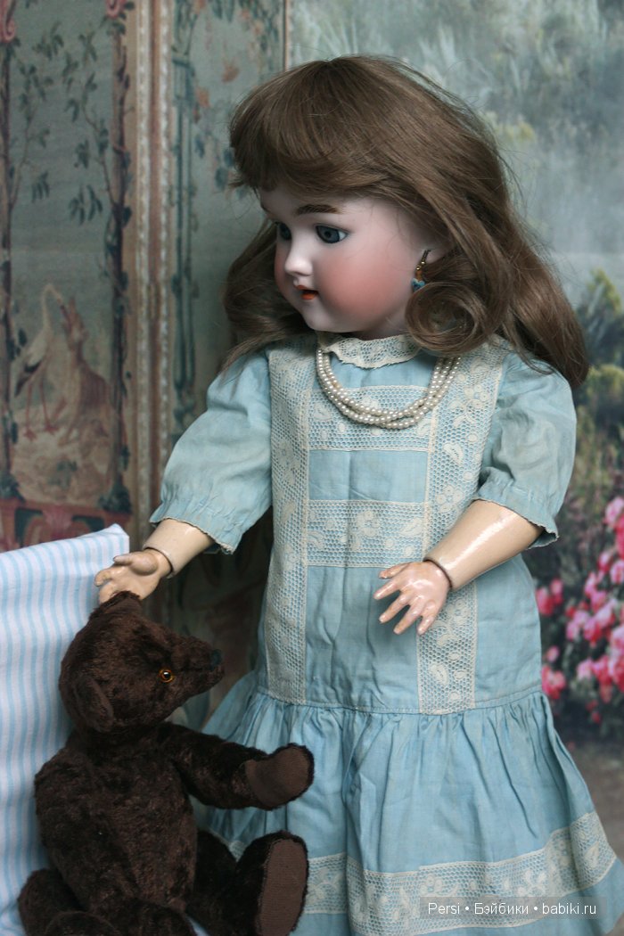 Анхен и медведь — Антикварные куклы Heinrich Handwerck (Хандверк): молды 109 (фото 4)