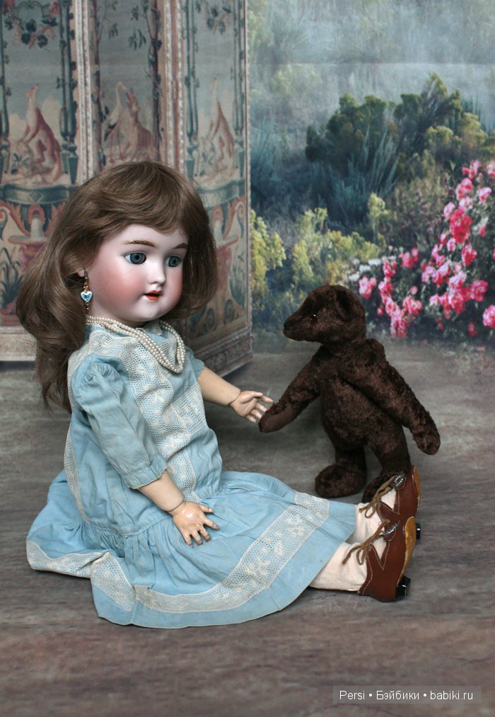 Анхен и медведь — Антикварные куклы Heinrich Handwerck (Хандверк): молды 109 (фото 7)