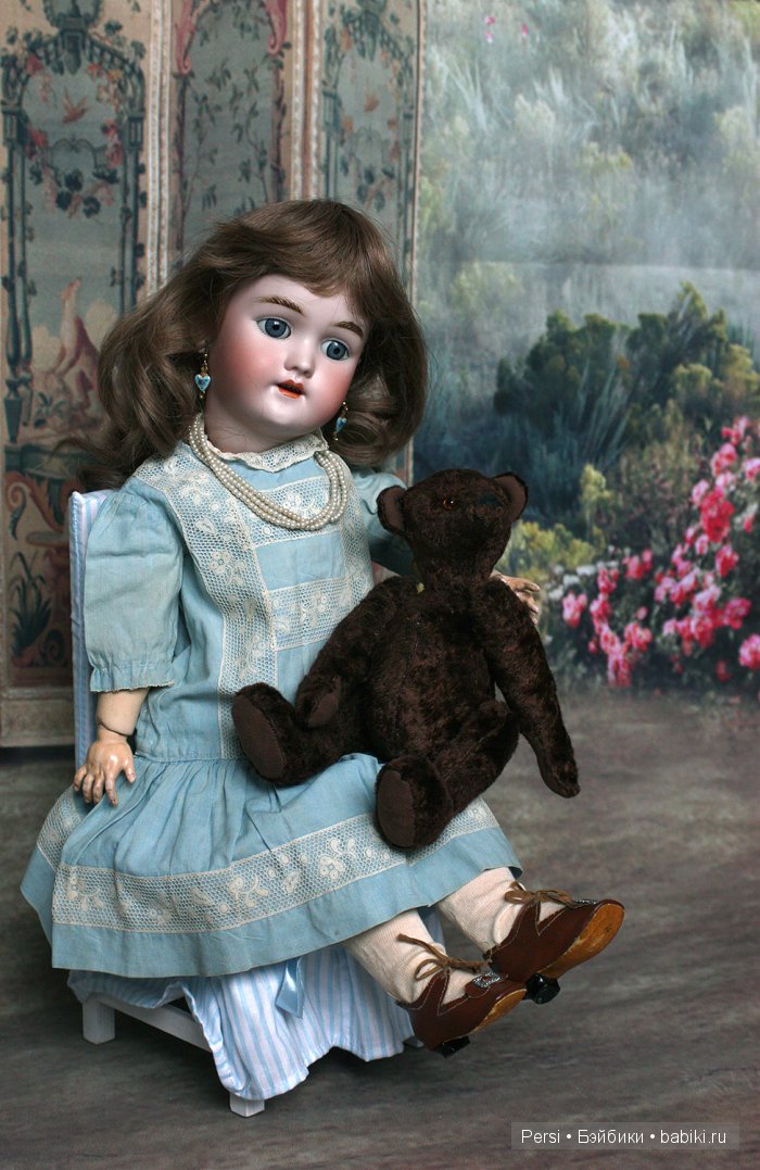 Анхен и медведь — Антикварные куклы Heinrich Handwerck (Хандверк): молды 109 (фото 3)