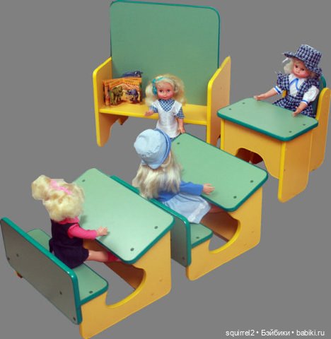 Детский набор школа. Игровая мебель «Докторская» 950х420х1160 мм. Парта для кукол. Школьная мебель для кукол. Парты в садике.