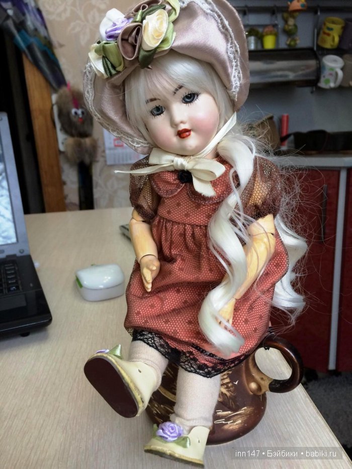 Маленькая Марселька — Антикварные куклы Armand Marseille (AM): молд 390 (фото 10)