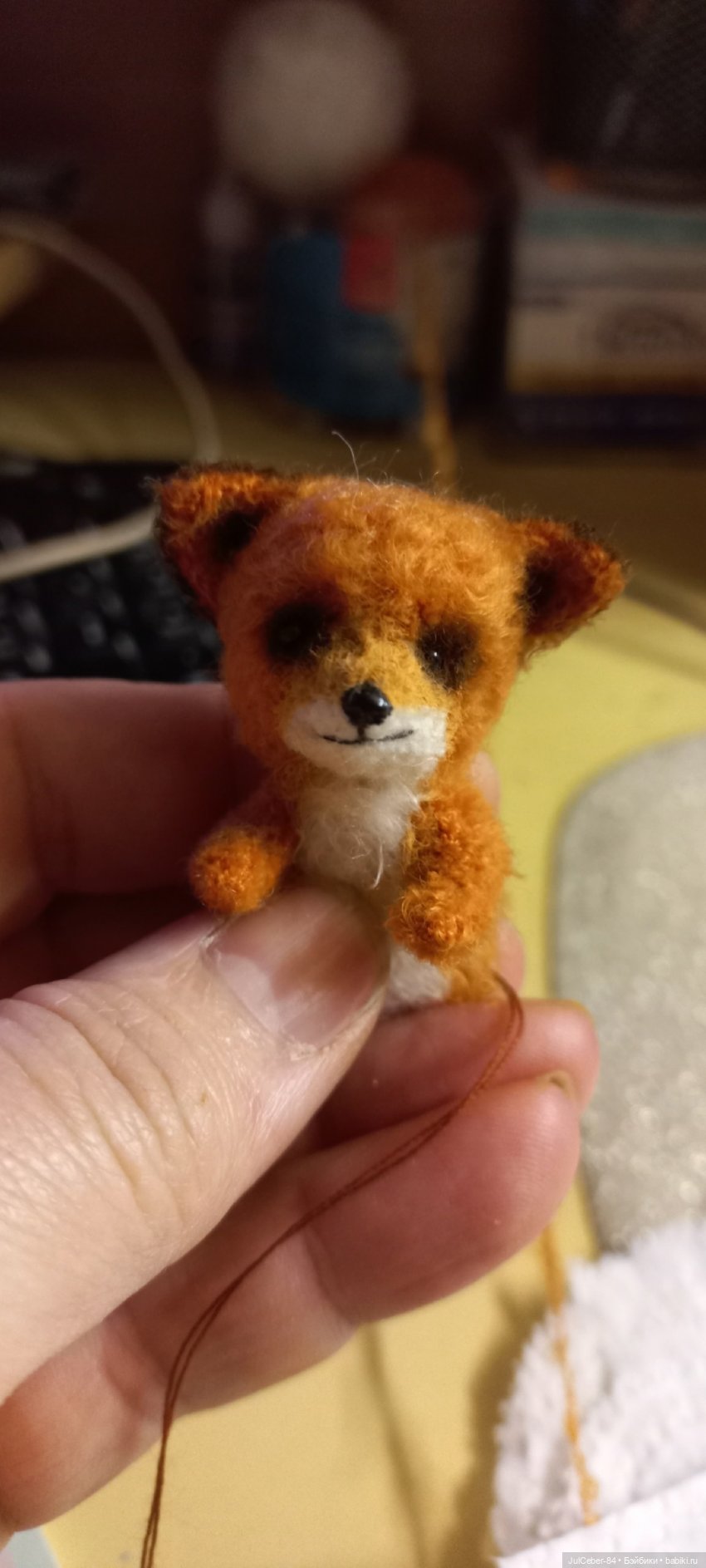 Лисья семека (вязанная миниатюра) (фото 2)