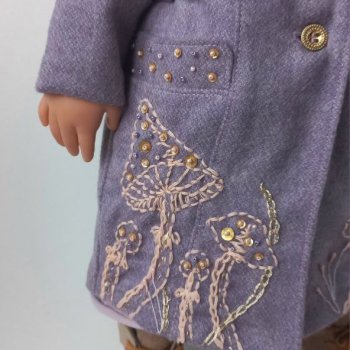 Снова пальто с грибной отделкой