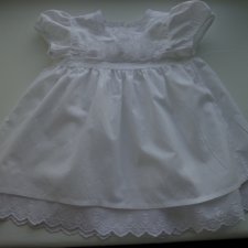 Белоснежное платье на малышку ростом 56-62 см