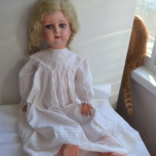 Антикварная кукла Verhoye Unica Courtrai. Рост 75 см.Цена снижена.