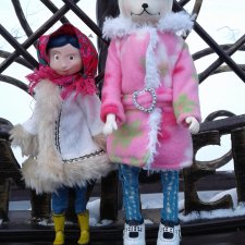 Зима 2020. И новенькая бжд малышка 3,4 см