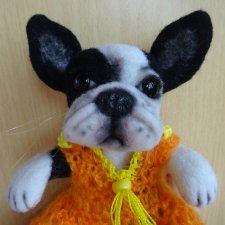 Оранжевое чудо. Игрушка валянием из шерсти