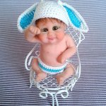 Маленький зайка из полимерной глины. Мини кукла