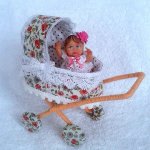 Мини кукла с колясочкой