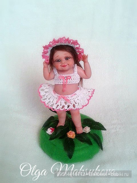 Малышка в шляпке! Авторская кукла