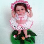 Малышка в шляпке! Авторская кукла