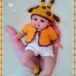 Малыш в костюмчике жирафа! Авторская кукла ручной работы