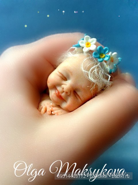 Спящий Ангелок. Авторская кукла (фото 6)
