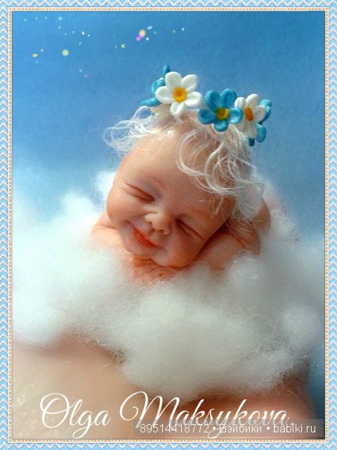 Спящий Ангелок. Авторская кукла (фото 4)