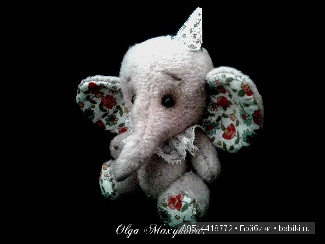 Мой первый слонёнок Моня, игрушка ручной работы (фото 10)