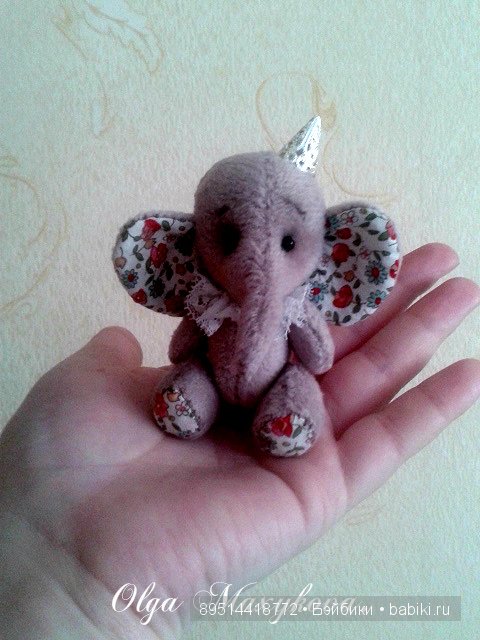 Мой первый слонёнок Моня, игрушка ручной работы (фото 8)