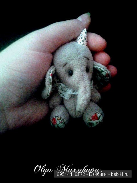 Мой первый слонёнок Моня, игрушка ручной работы (фото 7)