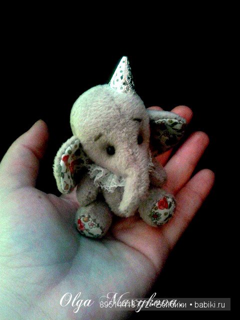 Мой первый слонёнок Моня, игрушка ручной работы (фото 6)