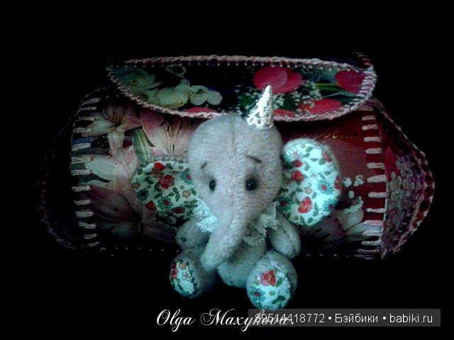 Мой первый слонёнок Моня, игрушка ручной работы