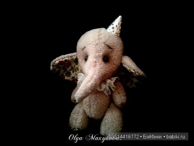 Мой первый слонёнок Моня, игрушка ручной работы
