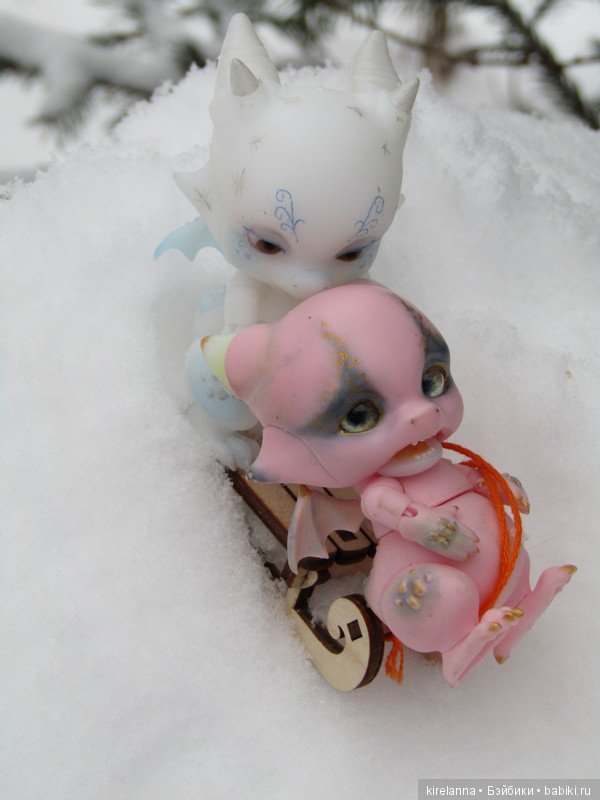 Прогулка в лесу сосулек — Куклы Ai Doll и Pangju (Панджу): Tiny BJD (БЖД)