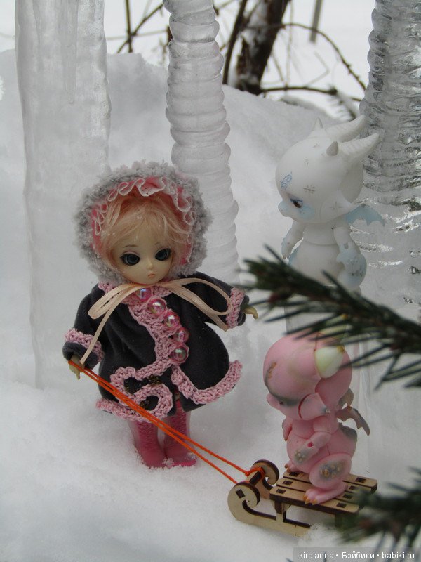 Прогулка в лесу сосулек — Куклы Ai Doll и Pangju (Панджу): Tiny BJD (БЖД) (фото 3)
