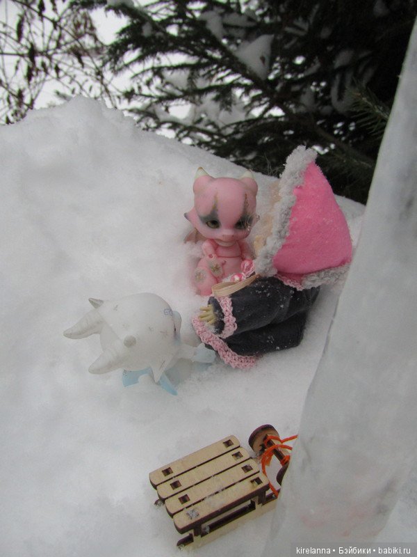 Прогулка в лесу сосулек — Куклы Ai Doll и Pangju (Панджу): Tiny BJD (БЖД)