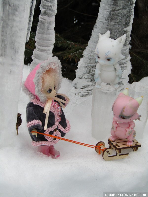 Прогулка в лесу сосулек — Куклы Ai Doll и Pangju (Панджу): Tiny BJD (БЖД) (фото 4)