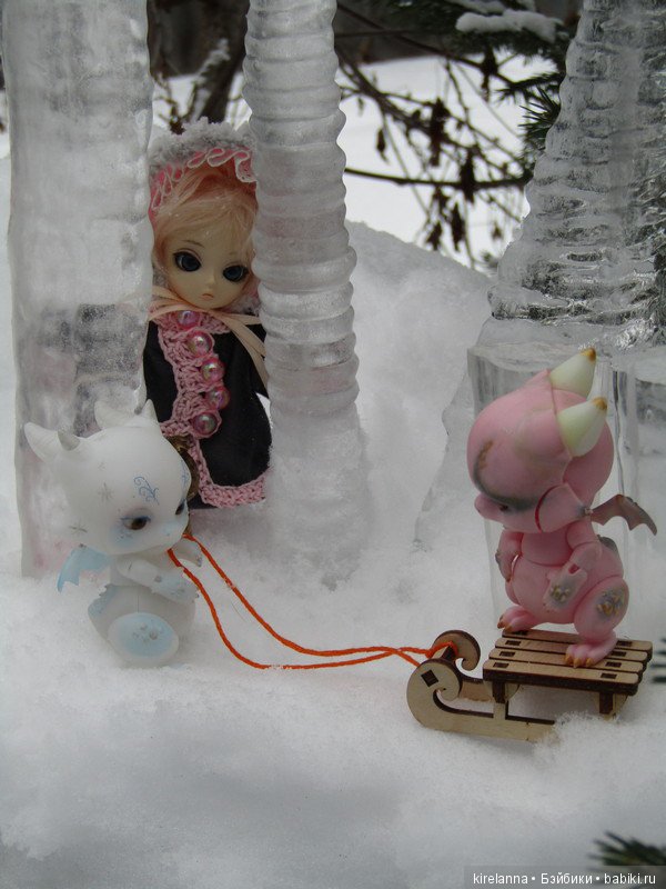 Прогулка в лесу сосулек — Куклы Ai Doll и Pangju (Панджу): Tiny BJD (БЖД) (фото 6)