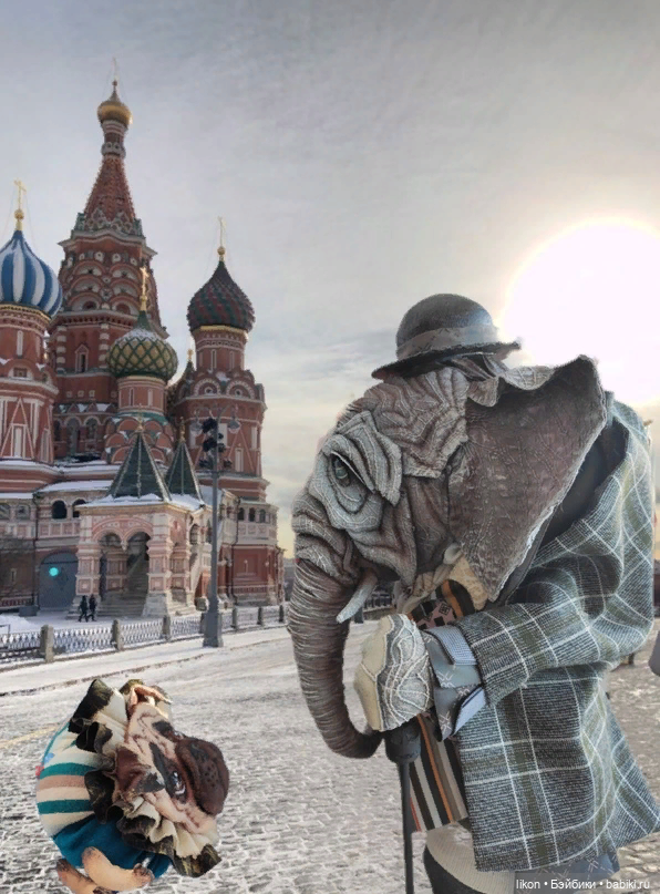 Слон и Моська | Бэйбики Слон и Моська — Авторские текстильные куклы: Вальдорфские (фото 4)