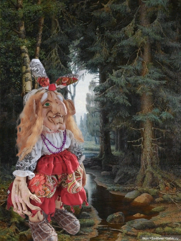 Баба Яга и новое платье | Бэйбики Баба Яга и новое платье — Авторские текстильные куклы: Вальдорфские (фото 8)