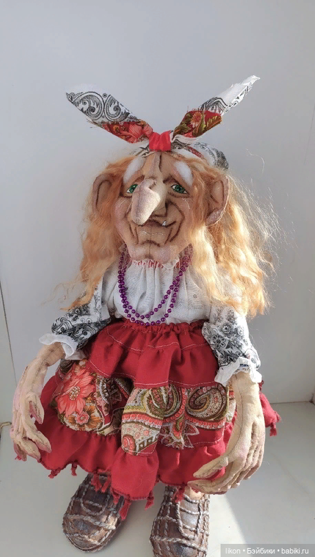 Баба Яга и новое платье | Бэйбики Баба Яга и новое платье — Авторские текстильные куклы: Вальдорфские (фото 4)