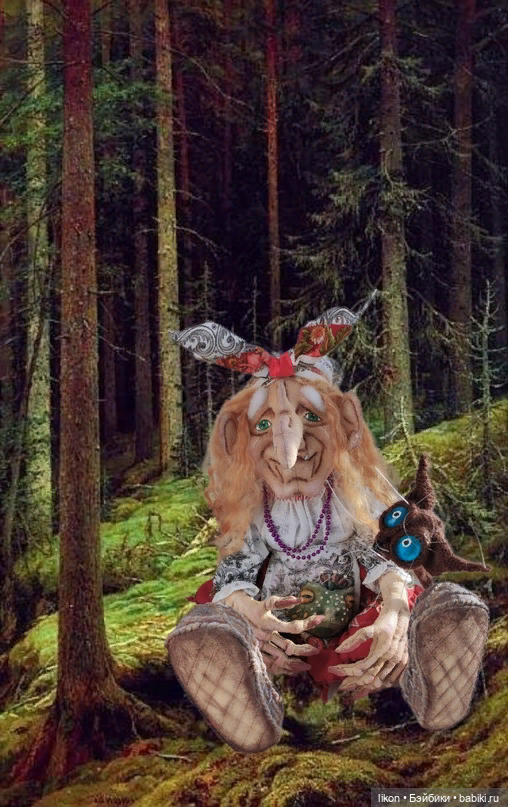 Баба Яга и новое платье | Бэйбики Баба Яга и новое платье — Авторские текстильные куклы: Вальдорфские (фото 7)