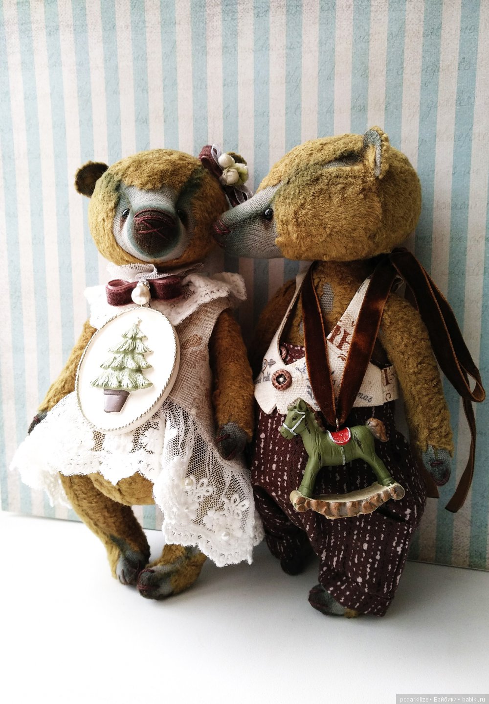 Габи и Габен 20 см — Авторские мишки Тедди и друзья: фото (фото 6)