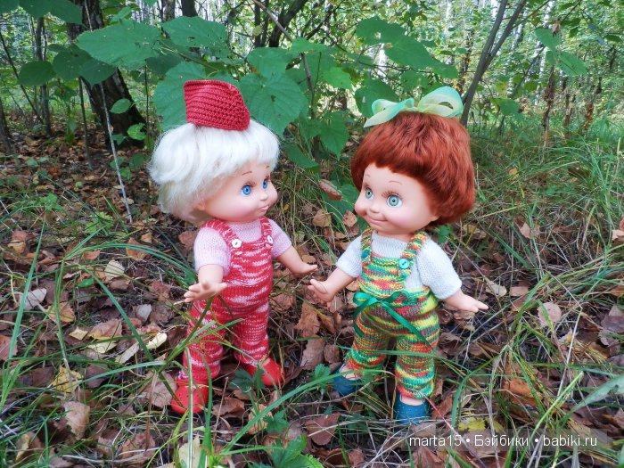 Ходит осень в нашем парке, Дарит осень всем подарки)) Сестрички фейсинки (Galoob Baby Face) на прогулке (фото 5)