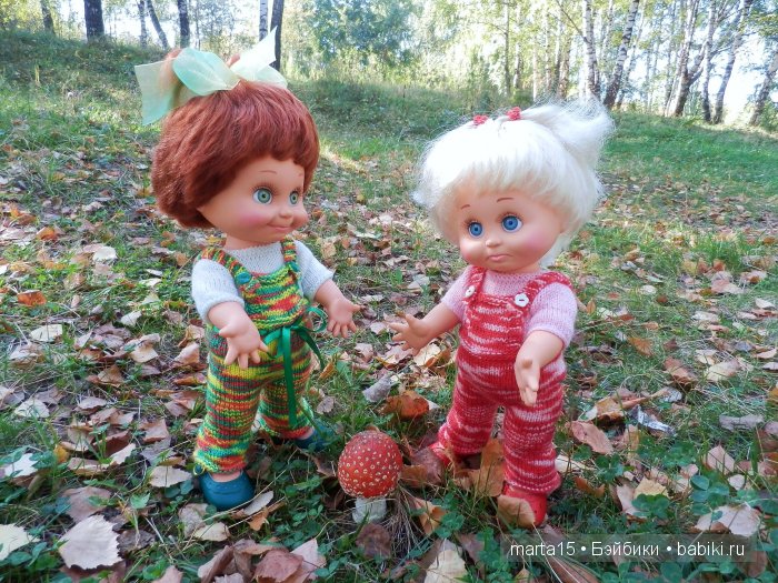 Ходит осень в нашем парке, Дарит осень всем подарки)) Сестрички фейсинки (Galoob Baby Face) на прогулке