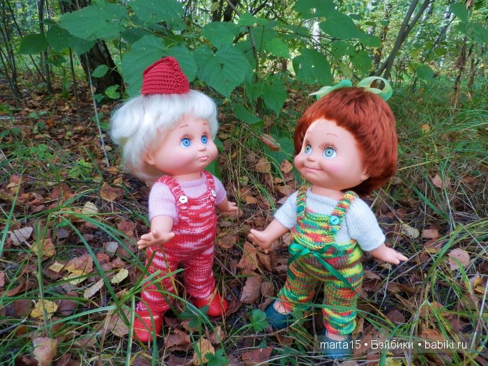 Ходит осень в нашем парке, Дарит осень всем подарки)) Сестрички фейсинки (Galoob Baby Face) на прогулке (фото 6)