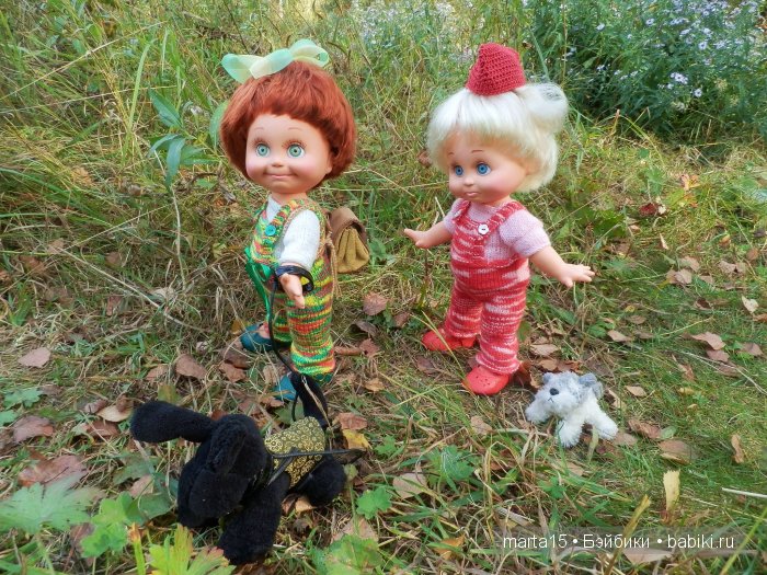 Ходит осень в нашем парке, Дарит осень всем подарки)) Сестрички фейсинки (Galoob Baby Face) на прогулке