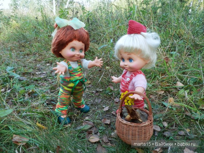 Ходит осень в нашем парке, Дарит осень всем подарки)) Сестрички фейсинки (Galoob Baby Face) на прогулке