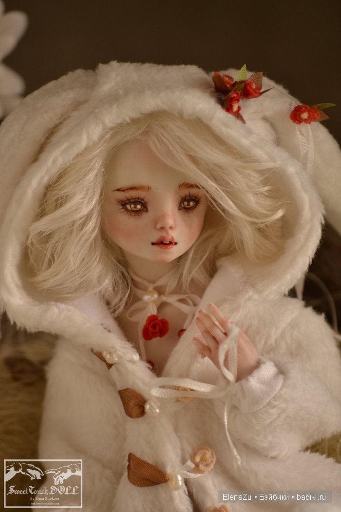 На этот раз - Зайка. Шарнирная фарфоровая кукла (фото 2)