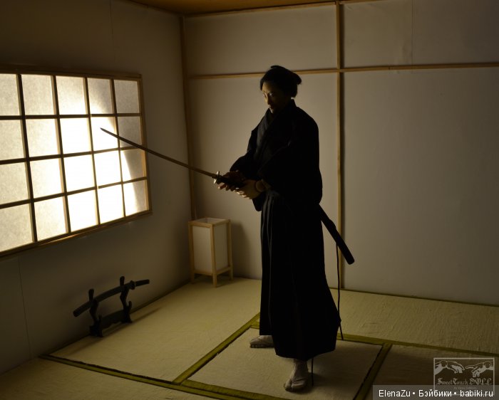 Самурай от SweetTouchDoll. Шарнирная кукла из фарфора (фото 5)