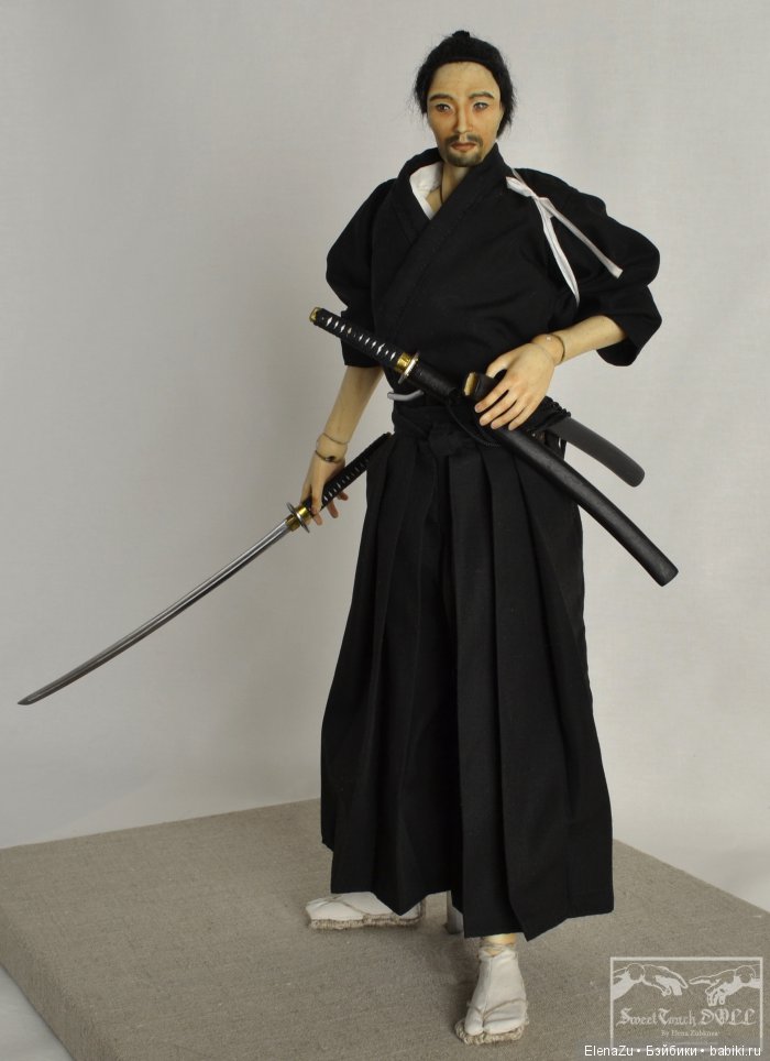 Самурай от SweetTouchDoll. Шарнирная кукла из фарфора (фото 10)