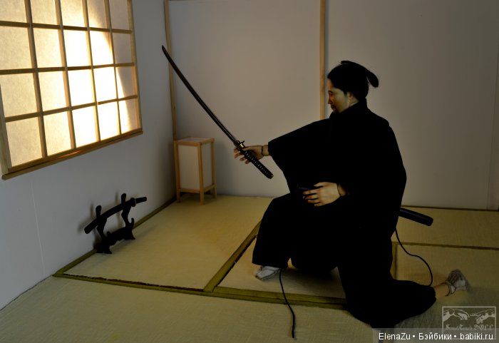 Самурай от SweetTouchDoll. Шарнирная кукла из фарфора (фото 6)