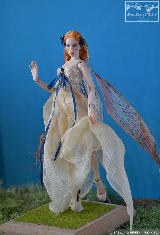 Миниатюрная фарфоровая шарнирная фея "Игнис" от SweetTouchDoll (фото 4)