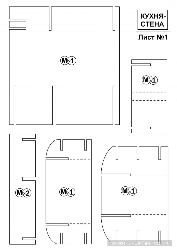 Кухня - стена. Творим волшебство для малышек обитсу