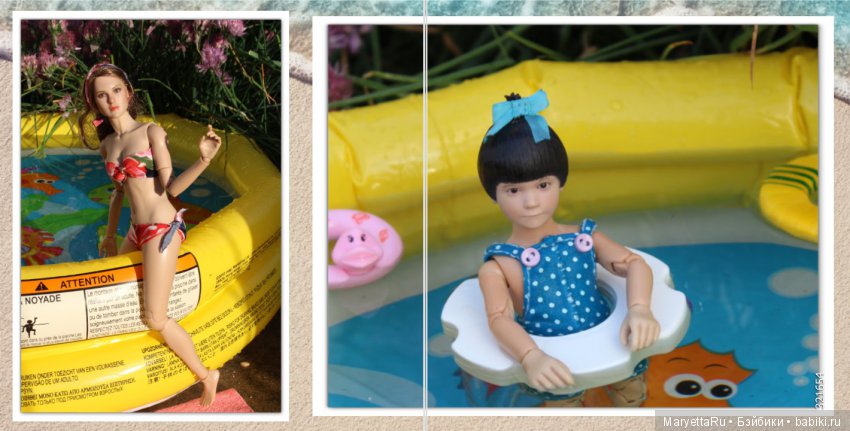 Коллекция фотоальбомов. В бассейне