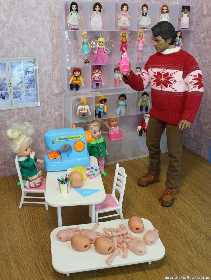 Дед Мороз и эльфы. Кукольный цех